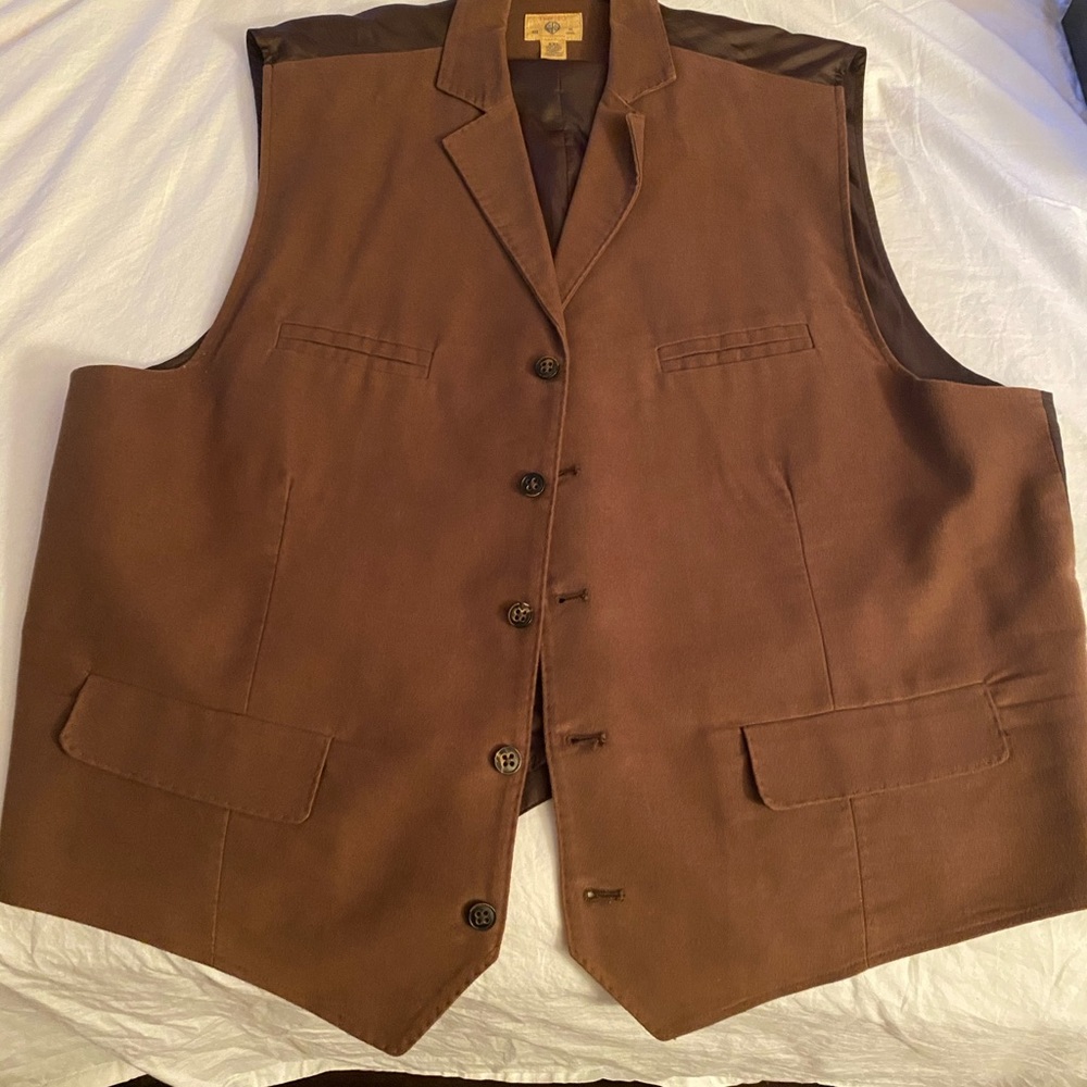 2X Trevero Brown Broadcloth Vest